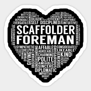 Scaffolder Foreman Heart Sticker